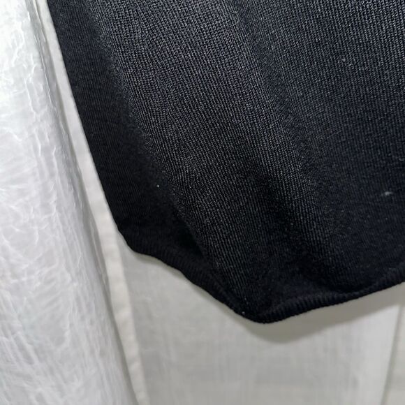 Premise S Open Front Black Fine Knit Quarter Sleeve Cardigan - Picture 7 of 12